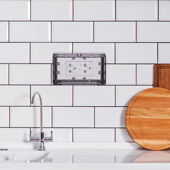 Raindrops Adhesive Waterproof Outdoor Socket Cover Protects Against Water and Electric Leaks