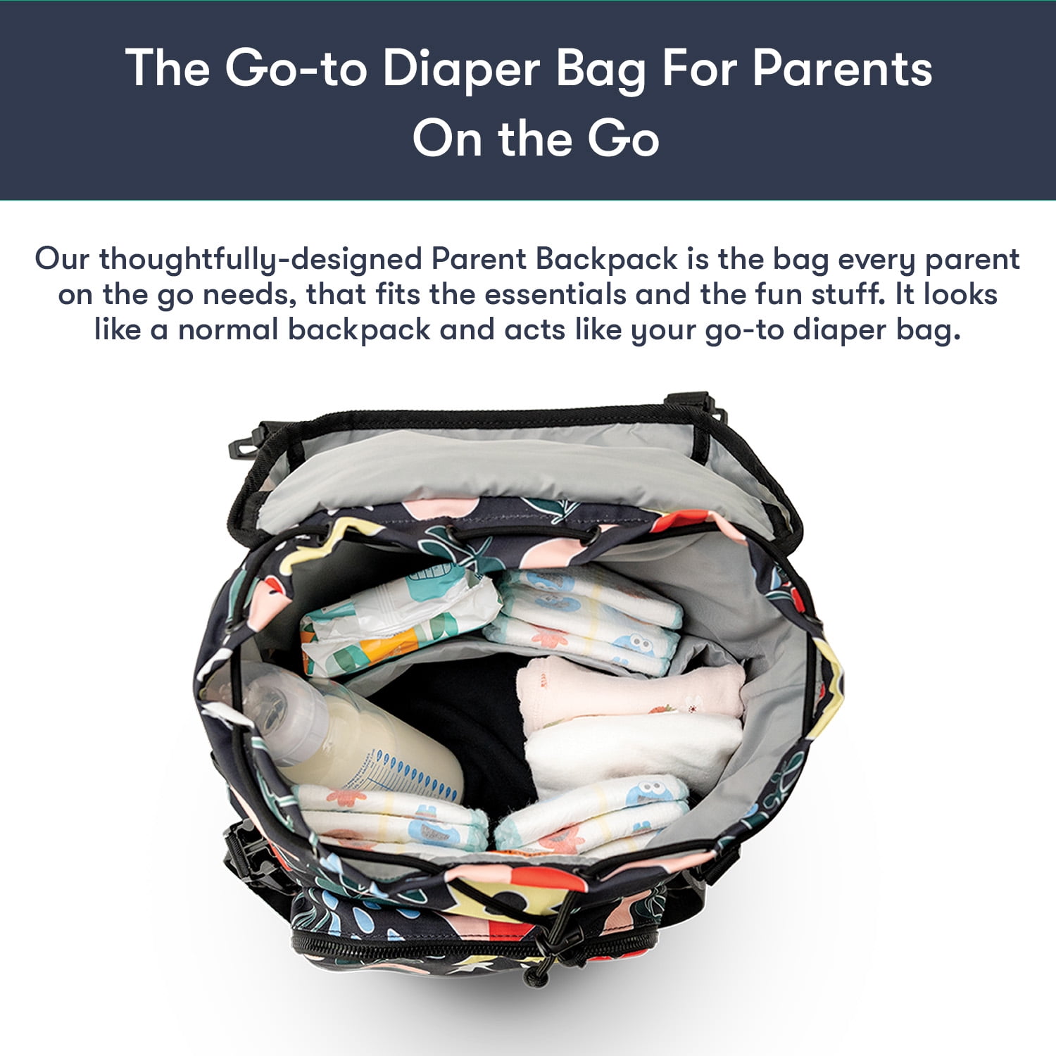 Colugo Parent Diaper Backpack, Park Icon