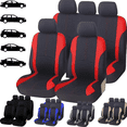 thumbnail image 1 of Fundas Para 5 Asientos De Automóvil 9 Piezas Universal Xtellar rojo, 1 of 3