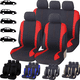 thumbnail image 1 of Fundas Para 5 Asientos De Automóvil 9 Piezas Universal Xtellar rojo, 1 of 3