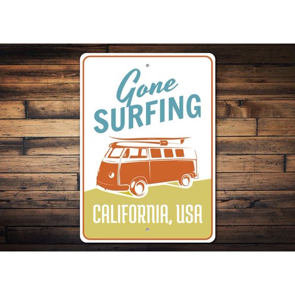 Van Novelty Decor, Metal Wall Sign - 10x14 Inches