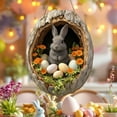 thumbnail image 3 of 20cm Acrylic Flat Easter Hanging Pendant Cute Decorative Ornament, Easy to Hang Durable Holiday Decor for Wall Door Tree, Versatile Cute Gift for Easter Home Party Supplies, 3 of 7