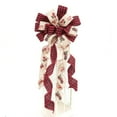 thumbnail image 5 of Christmas Tree Topper Bowknot Ornament,Large Size Christmas Long Tied Red Buffalo Plaid Bow Ribbon Decoration for Xmas Tree Party Fireplace Holiday Wedding Scenes Supplies, 5 of 6
