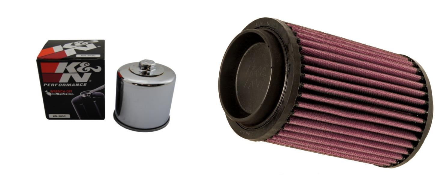 K&N Air and Oil Filter Chrome Kit for ATV/UTV POLARIS Sportsman 500 HO