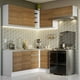 thumbnail image 2 of Cocina Integral Completa Esquinera Madesa Glamy 349cm Blanco/Marrón GCGL349007, 2 of 11