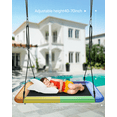 thumbnail image 2 of Hanging Platform: 60" Heavy-Duty Swing Holds 700lbs, All-Weather Rectangular Design for Backyard & Indoors – Adjustable & Family-Friendly-Rainbow, 2 of 6