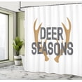 thumbnail image 4 of Ambesonne Hunting Shower Curtain, Deer Seasons Buckhorn Art, 69"Wx84"L, Pale Brown Purpleblue, 4 of 4