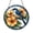 Acrylic 3.5 Inch, variant on Nature Blue Jay and Orange Bloom Round Stained Glass Suncatcher – Window Art