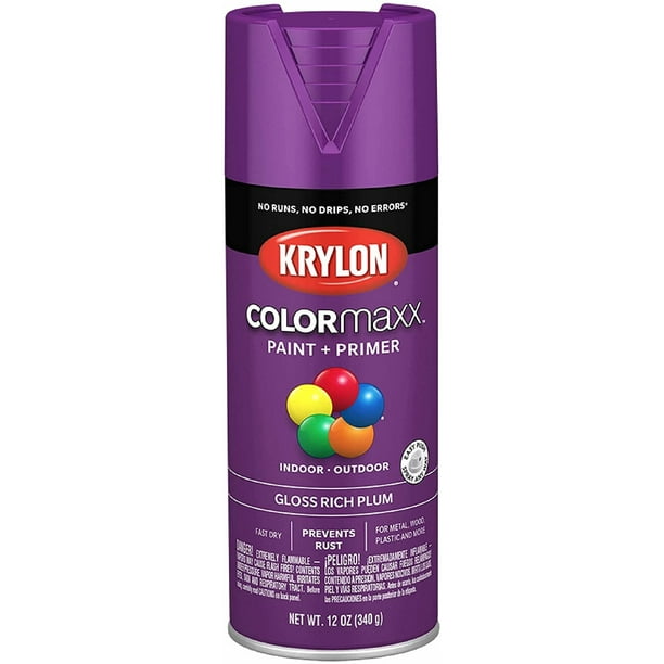 Krylon K05536007 COLORmaxx Spray Paint and Primer for Indoor/Outdoor