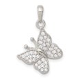 thumbnail image 1 of 925 Sterling Silver Cubic Zirconia Butterfly Shaped Pendant, 1 of 2