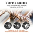 thumbnail image 3 of KFFKFF Copper Crimp Tool Tube Fitting Crimp Kit, Professional Crimper with 1/2", 3/4", 1" Quick Change Jaws, Extendable Handle, 360° Rotatable Crimp Tool and Locking Pin, 3 of 9
