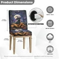 thumbnail image 6 of Xoenoiee Cat Pumpkin Moon Bat Print Stretch Chair Covers for Dining Room, Halloween Decor Washable Dining Room Chair Covers, Dining Chair Slipcovers Seat Protector for Home Banquet, 1 Set, 6 of 7
