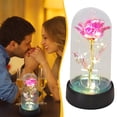 thumbnail image 2 of PPKVUFD Valentines Day Gifts for Her, Valentines Gifts for Women, Flower Galaxy Artificial Flower Light Up Rose in A Glass Dome, Anniversary Mothers Day, Birthday Gifts, 2 of 5