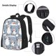 thumbnail image 3 of Balery Happy Snowmen Snowfall Mochila Escolar 3 en 1 para Niños - Mochila Resistente con Lonchera Térmica y Estuche - Mochila Escolar para Niños y Niñas, 3 of 7