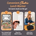 thumbnail image 3 of Bentgo Heat - Electric Lunch Bag & Food Warmer for Reheating Meals in Car, at Work & More - Heated Lunch Box Warmer for Adults, Students & Shift Workers, 12V/24V Auto & 120V Wall Cords (Carbon Black), 3 of 7