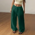 thumbnail image 4 of Neewe Women's Stretchy Wide Leg Palazzo Lounge Pants Casual Comfy High Waist Palazzo Pants, 4 of 8