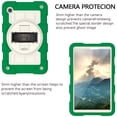 thumbnail image 3 of Kids Friendly Case for Samsung Galaxy Tab A9+ 11.0" 2023 SM-X210 / SM-X215 / SM-X216 Tablet Case - with Rotate Wristband Hidden Stand Shoulder Strap Military Grade Shockproof Cover - Deep Green, 3 of 7