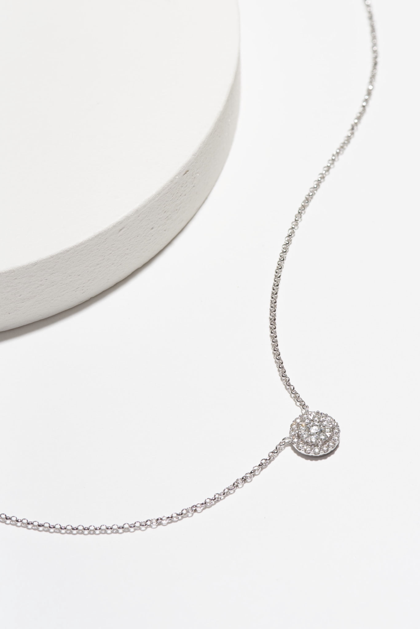 Forever Facets 1/2 CT TW Lab Grown Diamond Necklace in Platinum over Sterling Silver, Adult Female