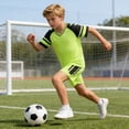 thumbnail image 5 of Piuwrlz Boys Football Athletic Sets T-Shirt and Shorts Outfit Sets Green Size 2 T, 5 of 8