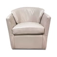 thumbnail image 5 of Bowery Hill Transitional Leather Swivel Chair in Luxurious Off White, 5 of 5