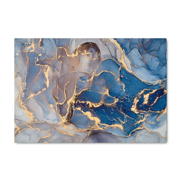 Cuadro decorativo Maxigráfica Shop Textura Mármol Aqua Morado Minimalista Listo para colgar