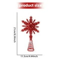 thumbnail image 2 of KUMHONW Metal Snowflake Tree Topper Glitter Tree Topper 8.34 Inch,Christmas Tree Top Five Pointed Star Hollowed Ornament Christmas Decoration Red, 2 of 3