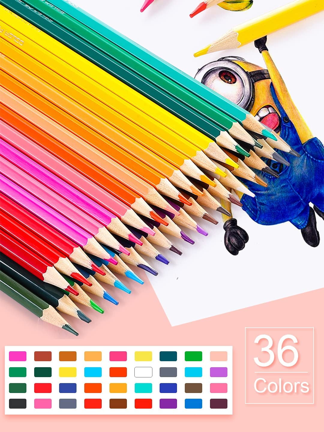  Pssopp Colored Pencils, Diverse Colors Pencils Pre Sharpened  Bright Vibrant Colored Pencils Solidwood Sketch Pencils for Kids Adults and  Beginners (48 Colors) : Arts, Crafts & Sewing