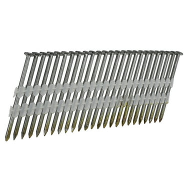 NuMax FRN.113-238B500 21 Degree 2-3/8" x .113" Plastic Collated Bright Finish Full Round Head Smooth Shank Framing Nails (500 Count)