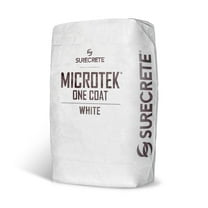 SureCrete MicroTek One Coat | White | 40 lb Bag | Microcement Overlay for Interior & Exterior Walls, Bathrooms, Fireplace Surrounds & Floors | Use with Pigment Packs for Custom Colors