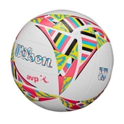 Wilson AVP Movement Recreational Volleyball - White/Pink/Yellow, Official Size