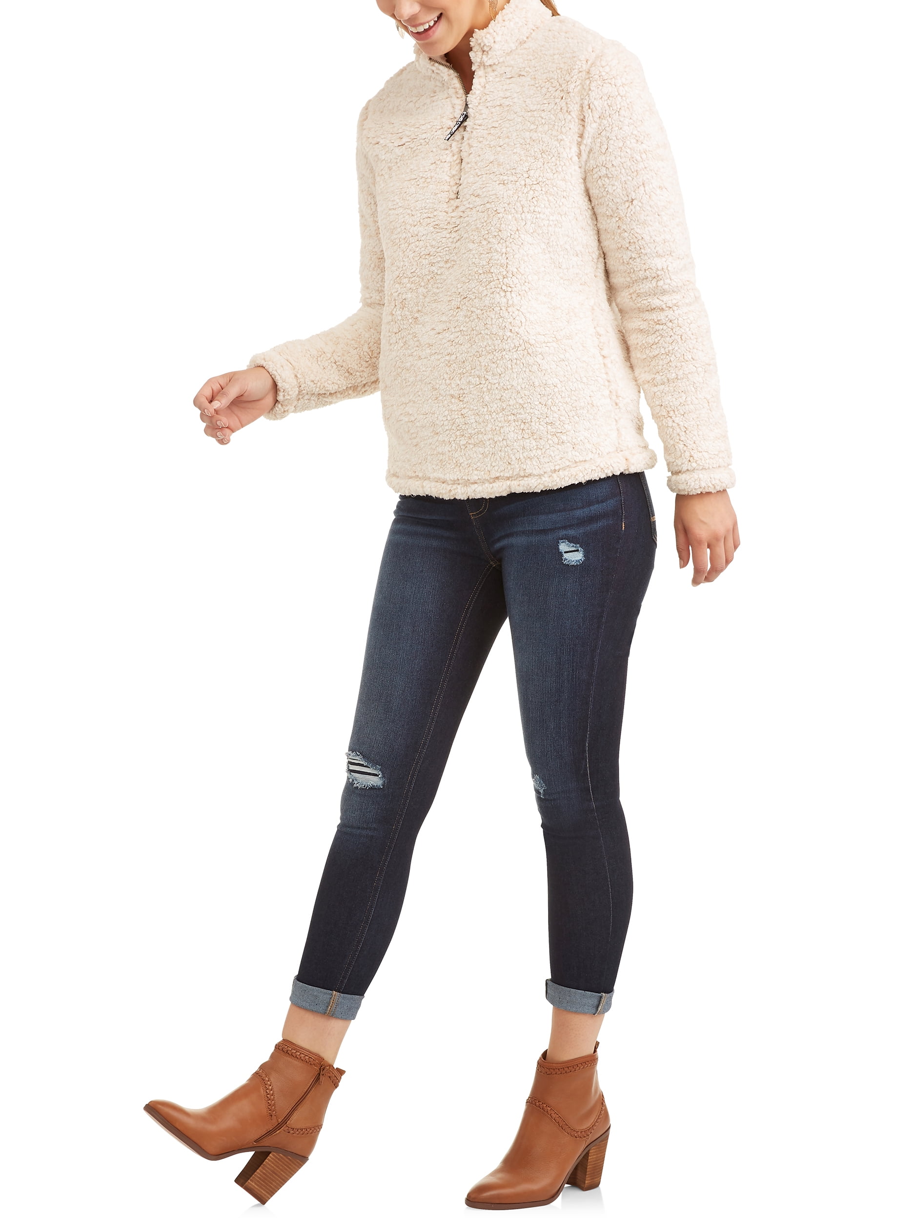 walmart fuzzy quarter zip