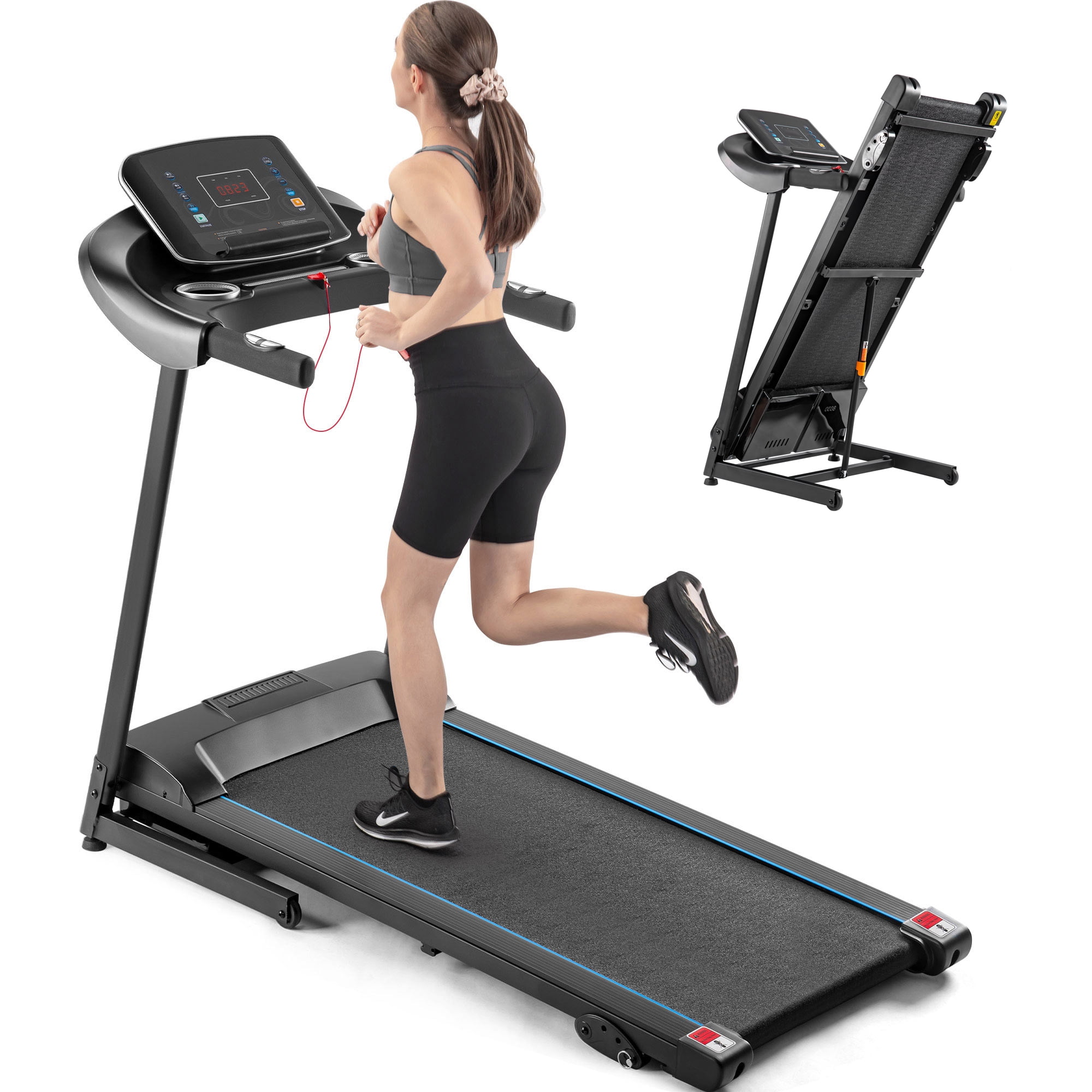 Clearance HLAiLL Electric Motorized Treadmill with Audio Speakers, Max
