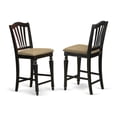 thumbnail image 2 of CHEL9-BLK-C 9 PC counter height set- Square pub Table and 8 Kitchen counter Chairs, 2 of 2