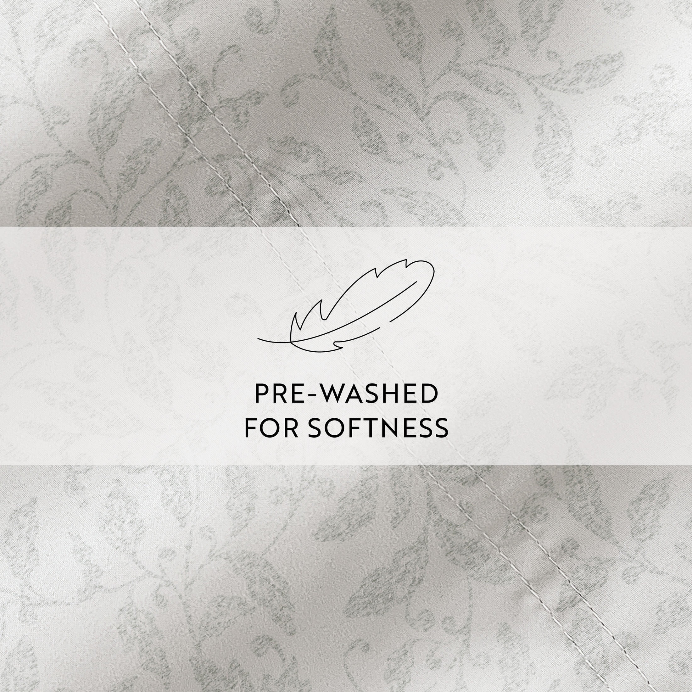 Noble Linens 4 Piece 300TC Cotton Printed Sheets, Romantic Vines Eucalyptus, Full
