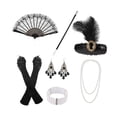 thumbnail image 4 of Conjunto de accesorios para mujer de los años 20, diadema, accesorios creativos para disfraces de los años 20, tocado Estilo B, 4 of 9