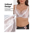 thumbnail image 4 of Aivtalk Underwire Bras for Women Unlined Minimizer Full Coverage Plus Size Breathable Mesh Push Up Lifting Bra White 36/80D, 4 of 6