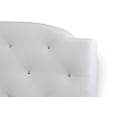 thumbnail image 2 of Atlin Designs Modern Faux Leather Upholstered Full Platform Bed in White, 2 of 3