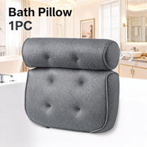 Bath Pillow for Tub with 4D Ergonomic Support, Breathable Mesh & 6 Suction Cups, Quick Dry Head Neck Back Cushion for Ultimate Relaxation in Bathtub, Spa Gift for Women and Men