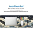 thumbnail image 6 of Abstract Japanese Ocean Waves Gaming Mouse Pad XL, Large Non Slip Rubber Mousepad, Stitched Edges Mouse Pads, Long Extended Mice Pad,31.5'''' X 11.8'''', 6 of 6