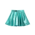thumbnail image 2 of iiniim Kids Girls Shiny Metallic Mini Pleated Flared Skater Skirt School Athletic Dance Scooter Skort Skirt, 2 of 7