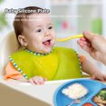 thumbnail image 3 of Plato de silicona para bebé, platos antideslizantes para niños pequeños, cuencos de entrenamiento para alimentación de alimentos (azul) Tmvgtek Para estrenar, 3 of 9