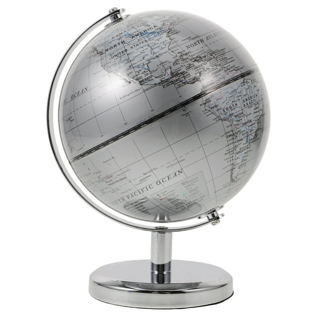 Miangastore 14cm Desktop Globe Tabletop Terrestrial Globe World Globe with Base Vertical Axis Rotation Educational Learn Earth Geography School Home Office Shelf Desktop Display