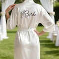 thumbnail image 4 of DHFJKG Womens Silk Satin Robe Kimono Bathrobe Wedding Dressing Gown For Bridal Bride Bridesmaid Robes, 4 of 4