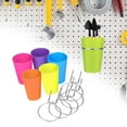 thumbnail image 6 of Miulika 5 Pieces Pegboard Cups with s Pegboard Bins with Hooks, Pegboard Hooks,Accessories, Durable, Organizer Baskets Multicolor Random, 6 of 9