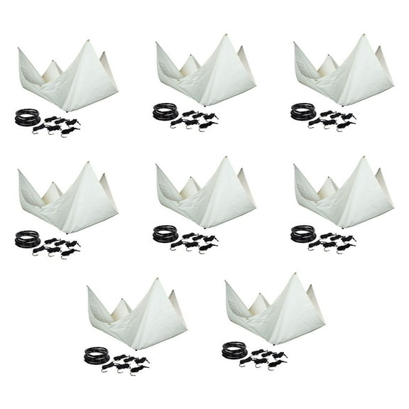 5' x 5' Drain Tarp - Roof Ceiling Leak Drip Diverter Tarp Heavy Duty - White (8 Pack)