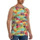 thumbnail image 2 of Balery Colorful Fish 2 Camisetas sin mangas para hombre, absorbe la humedad y protege contra el mal olor.-3X-Large, 2 of 7