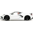 thumbnail image 2 of 2020 Chevrolet Corvette Stingray C8 White with Black Top HyperSpec Series 124 Diecast Model Car by Jada 32718, 2 of 3