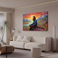 thumbnail image 3 of A Long-haired Man Sits On A Blooming Grass Canvas Poster Bedroom Decor Sports Landscape Office Room Decor Gift,Frame-style,08x12inch(20x30cm), 3 of 8