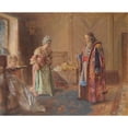 thumbnail image 2 of Israel Pass 14x12 Black Ornate Wood Framed Double Matted Museum Art Print Titled: The First Curtsey, 2 of 5