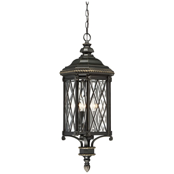 9324-585-Minka Great Outdoors-Bexley Manor - 4 Light Outdoor Chain Hung In Traditional Style - 31.75 Inches Tall By 11 Inches Wide